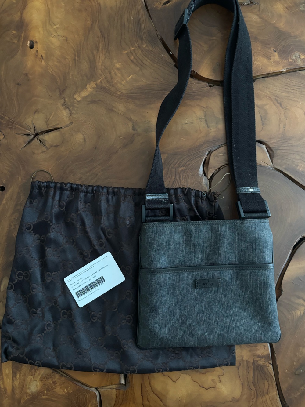 Men's Crossbody Messenger Bag in Charcoal Gray by